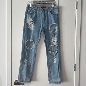 Signature 8 Distressed Jeans - Light Wash
